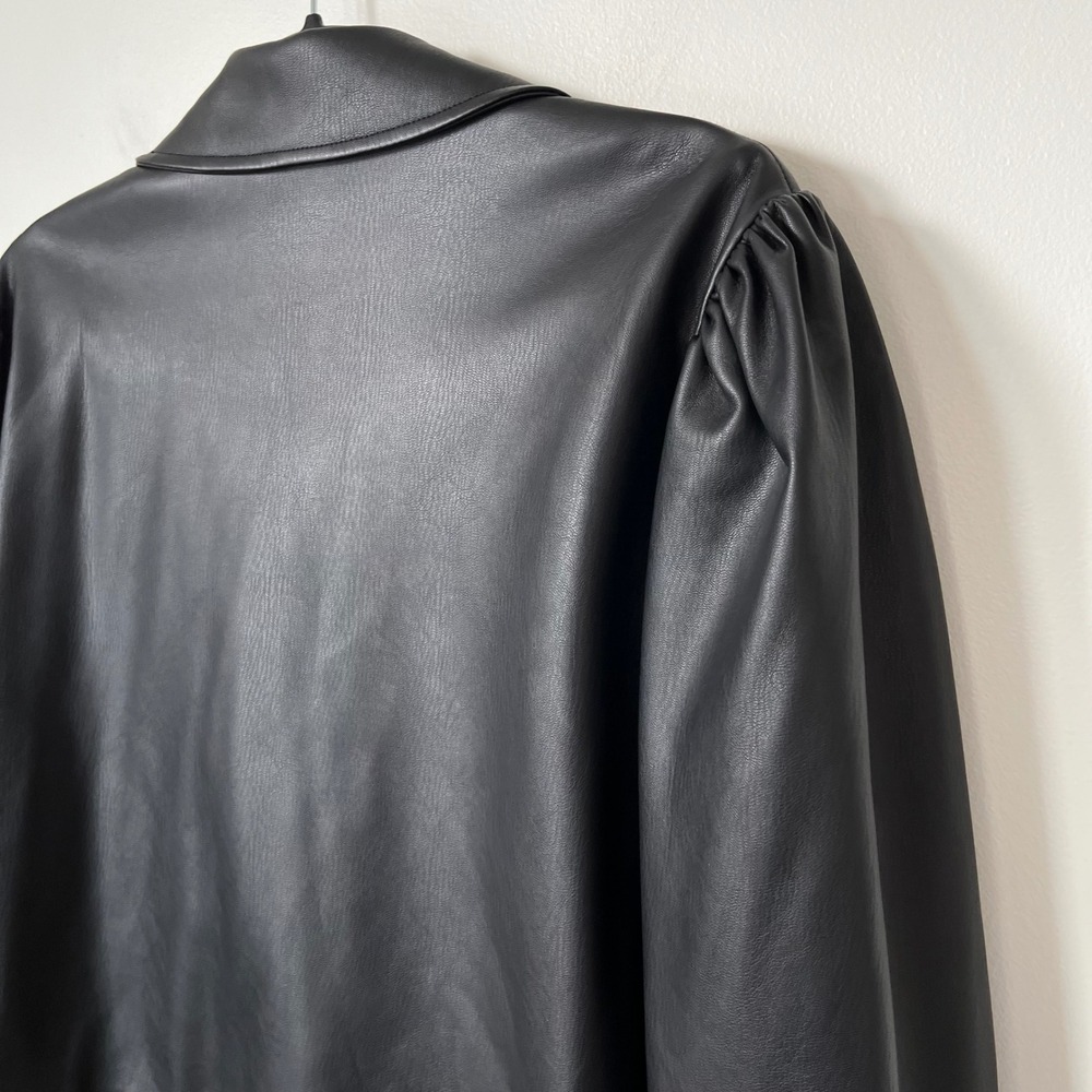 Maeve Faux Leather Femme Moto Jacket Black Womens XL - Picture 9 of 16